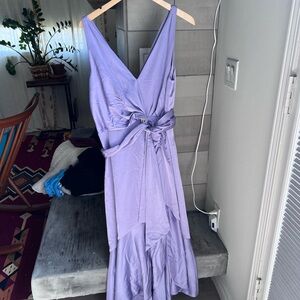 Jonathan Simkhai satin lavender dress 12/large, GUC.